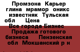 Промзона. Карьер глина, мрамор, оникс, известняк. Тульская обл.  › Цена ­ 250 000 000 - Все города Бизнес » Продажа готового бизнеса   . Пензенская обл.,Мокшанский р-н